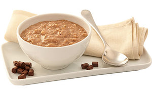 Chocolate porridge served in a bowl